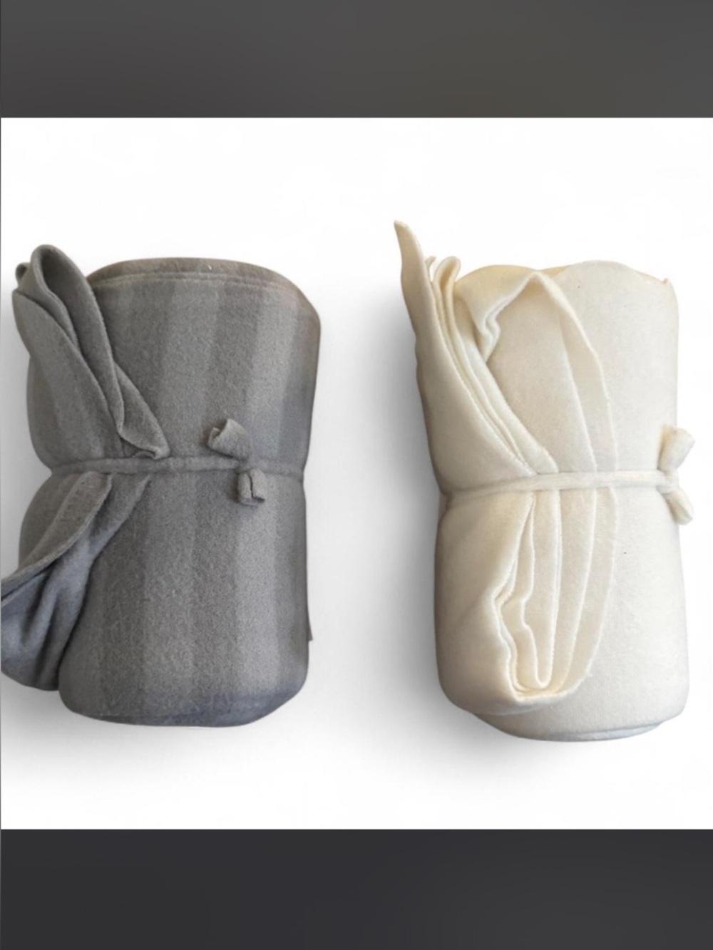 IKEA Vitmossa & Thorgun Fleece Throws - Gray & Cream